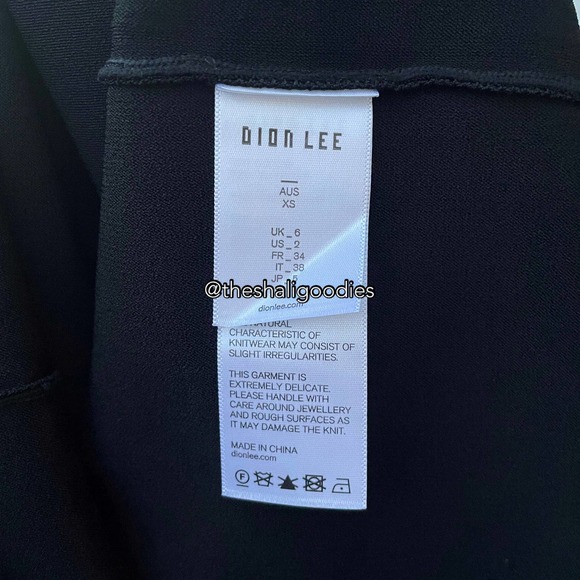 DION LEE Double Hosiery Mini Dress Black Blue Cutout - Picture 8 of 8